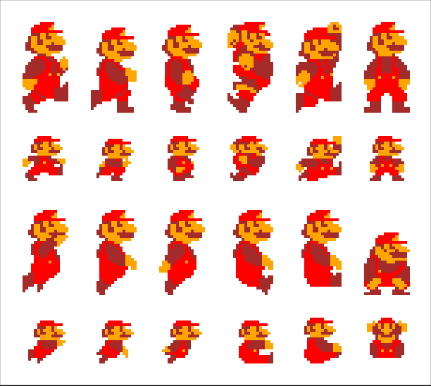 Here are Mario sprites. 