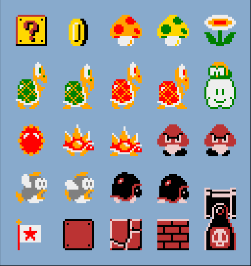 goomba 8 bit sprite